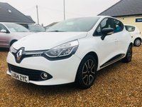 USED 2014 64 RENAULT CLIO 0.9 DYNAMIQUE MEDIANAV ENERGY TCE S/S 5d 90 BHP Stunning in White with Sat Nav and 5 doors