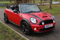 USED 2015 15 MINI CONVERTIBLE 1.6 COOPER S 2d 184 BHP BLACK TRIM, JCW S.WHEEL, CHILI