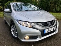 USED 2013 63 HONDA CIVIC 1.8 I-VTEC ES 5d 140 BHP. ONLY 6,600 MILES//REVERSING CAMERA//PRE-REG +1 LADY OWNER//X5 HONDA SERVICE STAMPS 1 RETIRED LOCAL LADY + HONDA UK PRE REG // FULLY HONDA SERVICED \\ ONLY 6,600 MILES