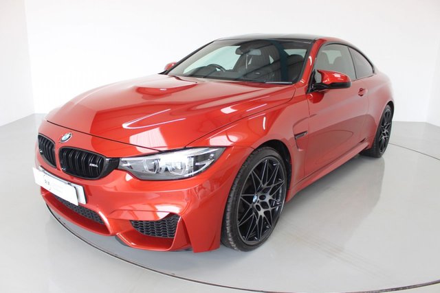 2018 18 BMW M4 3.0 M4 COMPETITION 2d AUTO-1 OWNER CAR-RUNNING IN SERVICE COMPLETE-HEATED BLACK MERINO LEATHER-ELECTRIC MEMORY SEATS-HARMAN KARDON-ADAPTIVE M SUSPENSION-20