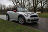 USED 2013 13 MINI CONVERTIBLE 1.6 JOHN COOPER WORKS 2d 208 BHP WHITE SILVER, H/K, LTHR, NAV