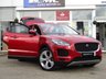 USED 2019 19 JAGUAR E-PACE 2.0 HSE 5d 178 BHP Finished in FIRENZE RED with contrasting Ebony Quilted Heated Electric Seats. This Sporty SUV has great looks, spacious with a big boot. This E-Pace is a small SUV that feels like a big SUV. It has a tall driving position and unshakable grip. Features include, Sat Nav, Virtual Dash, Auto Parking, 20" Alloys, Rear View Camera, Cruise, DAB, Front and Rear Park Sensors and much more. Serviced at 21375 miles on 12/05/2020. Still under Jaguar Warranty until March 2022.