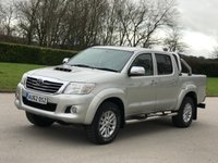 USED 2012 62 TOYOTA HI-LUX 3.0 INVINCIBLE 4X4 D-4D DCB 169 BHP REVERSING CAMERA * NO VAT ** NO VAT