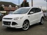 USED 2015 65 FORD KUGA 2.0 TITANIUM X TDCI AWD 5d 177 BHP Finished in FROZEN WHITE metallic with contrasting FULL HEATED BLACK LEATHER TRIM. This Kuga is a great choice if you like driving. It's one of the most enjoyable, practical and fun family SUV's around. Features include Panoramic Roof, Full Heated Leather, Nav, Electric Rear Boot, Rear View Camera, 19" ALLOYS, Auto Parking, Rear Park Sensors, DAB, B/Tooth, Cruise Power folding Door Mirrors and much more. Dealer serviced at 8999 miles, 18240 miles, 37410 miles, 57170 miles, and at 67090 miles