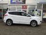 USED 2015 65 FORD KUGA 2.0 TITANIUM X TDCI AWD 5d 177 BHP Finished in FROZEN WHITE metallic with contrasting FULL HEATED BLACK LEATHER TRIM. This Kuga is a great choice if you like driving. It's one of the most enjoyable, practical and fun family SUV's around. Features include Panoramic Roof, Full Heated Leather, Nav, Electric Rear Boot, Rear View Camera, 19" ALLOYS, Auto Parking, Rear Park Sensors, DAB, B/Tooth, Cruise Power folding Door Mirrors and much more. Dealer serviced at 8999 miles, 18240 miles, 37410 miles, 57170 miles, and at 67090 miles