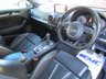 USED 2014 14 AUDI A3 2.0 S3 QUATTRO 3d 296 BHP Finished in PHANTOM BLACK pearl with contrasting EBONY full heated SPORTS LEATHER seats. This 4x4 S3 2.0 petrol engine pumps out 296 BHP, blistering performance with arguably the highest quality interior in its class. Features include Sat Nav, Full Heated Leather, DAB, B/tooth, LED day run lights, Park Senors, Cruise and much more. Dealer serviced at 3742 miles, 17430 miles, 25041 miles, 56904 miles, 69698 miles.