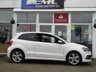 USED 2013 63 VOLKSWAGEN POLO 1.2 R LINE TSI 3d 104 BHP Finished in CANDY WHITE with contrasting SPORTS trim. This Polo is a well serviced car for that extra peace of mind. The Polo is one of the best selling and popular small cars around. It is very comfortable and practical, with a distinct upmarket feel to it. Features include DAB Radio, B/Tooth, Cruise Control, Alloys and much more. VW Dealer serviced at 12266 miles, 21522 miles, 30097 miles and at 40389 miles, 60899 miles, 70651 miles and at 80153 miles on 30.7.2020. 12 Months MOT.