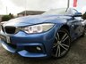 USED 2016 66 BMW 4 SERIES 3.0 435D XDRIVE M SPORT GRAN COUPE 4d 309 BHP Finished in ESTORIL BLUE MET with contrasting EBONY ELECTRIC MEMORY HEATED SEATS. This New Shape 4 Series offers a great mix of performance, practicality, efficiency, comfort and techy features than almost any other coupes on the market today. Features include Heads Up Display,  Harman Kardon sound, Sat Nav, DAB radio, 19" Alloys, B/Tooth, Heated Leather electric memory seats and much more. Dealer serviced at 19166 miles, 38467 miles, 54729 miles, 57683 miles, 64899 miles and at 76010 miles.