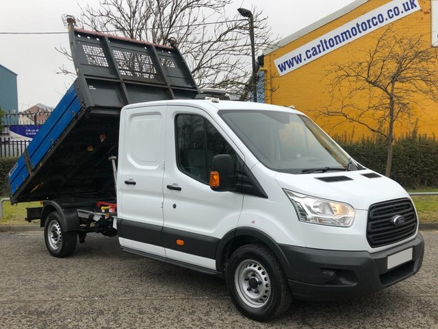 2016 66 Ford Transit 350 125 L3 D/CAB TIPPER / PICKUP ALLOY BODY REAR STORAGE SRW