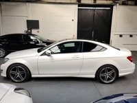 USED 2014 14 MERCEDES-BENZ C CLASS 2.1 C250 CDI BLUEEFFICIENCY AMG SPORT 2d 204 BHP Pan Roof, COMMAND Diamond White Met