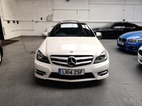 USED 2014 14 MERCEDES-BENZ C CLASS 2.1 C250 CDI BLUEEFFICIENCY AMG SPORT 2d 204 BHP Pan Roof, COMMAND Diamond White Met