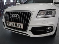 USED 2012 62 AUDI Q5 2.0 TDI QUATTRO S LINE 5d 175 BHP EXCEPTIONALLY FAST AND SMOOTH GEAR CHANGE WITH LUXURIOUS, CLASSY INTERIOR ALL WRAPPED AROUND A 4 WHEEL DRIVE SUV. WITH GREAT SERVICE HISTORY THIS AUDI IS STUNNING IN THE BEST COLOUR OF WHITE.