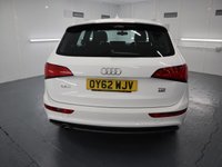USED 2012 62 AUDI Q5 2.0 TDI QUATTRO S LINE 5d 175 BHP EXCEPTIONALLY FAST AND SMOOTH GEAR CHANGE WITH LUXURIOUS, CLASSY INTERIOR ALL WRAPPED AROUND A 4 WHEEL DRIVE SUV. WITH GREAT SERVICE HISTORY THIS AUDI IS STUNNING IN THE BEST COLOUR OF WHITE.
