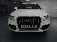 USED 2012 62 AUDI Q5 2.0 TDI QUATTRO S LINE 5d 175 BHP EXCEPTIONALLY FAST AND SMOOTH GEAR CHANGE WITH LUXURIOUS, CLASSY INTERIOR ALL WRAPPED AROUND A 4 WHEEL DRIVE SUV. WITH GREAT SERVICE HISTORY THIS AUDI IS STUNNING IN THE BEST COLOUR OF WHITE.