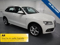 USED 2012 62 AUDI Q5 2.0 TDI QUATTRO S LINE 5d 175 BHP EXCEPTIONALLY FAST AND SMOOTH GEAR CHANGE WITH LUXURIOUS, CLASSY INTERIOR ALL WRAPPED AROUND A 4 WHEEL DRIVE SUV. WITH GREAT SERVICE HISTORY THIS AUDI IS STUNNING IN THE BEST COLOUR OF WHITE.