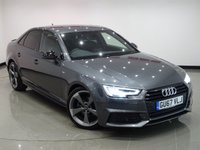 USED 2017 67 AUDI A4 2.0 TDI (150 PS) BLACK EDITION 4DR..NAV..HEATED LEATHERS..CRUISE..AUDI DRIVE SELECT..MULTIMEDIA..PARK AID..LEDS..18 INCH ALLOYS 18"+PARK+XENON-LED+LEATHER+NAV+CRUISE+CLIMATE+MEDIA