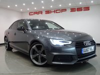 USED 2017 67 AUDI A4 2.0 TDI (150 PS) BLACK EDITION 4DR..NAV..HEATED LEATHERS..CRUISE..AUDI DRIVE SELECT..MULTIMEDIA..PARK AID..LEDS..18 INCH ALLOYS 18"+PARK+XENON-LED+LEATHER+NAV+CRUISE+CLIMATE+MEDIA