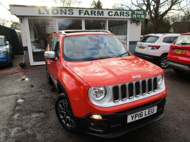 2016 16 Jeep Renegade 2.0 MULTIJET LIMITED 4WD 5d 138 BHP FOUR WHEEL DRIVE *SKY ROOF*