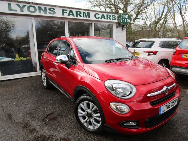 2016 16 Fiat 500x 1.6 POP STAR 5d 110 BHP *PEARLESCENT RED + FULL LEATHER + PRIVACY GLASS*