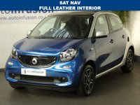 USED 2017 67 SMART FORFOUR 1.0 PRIME PREMIUM 5d 71 BHP SAT NAV PANORAMIC SUNROOF LEATHER HEATED SEATS