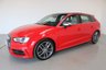 USED 2014 14 AUDI S3 2.0 SPORTBACK QUATTRO 5d 296 BHP-2 OWNER CAR-HEATED LUNAR SILVER LEATHER-PANORAMIC GLASS SUNROOF-BLUETOOTH-CRUISE CONTROL-SATNAV-DAB RADIO-PARKING SENSORS-UNMARKED DIAMOND CUT ALLOY WHEELS-4 NEW MICHELIN TYRES-SUPERB EXAMPLE WITH ULTRA LOW MILEAGE 