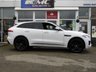USED 2017 67 JAGUAR F-PACE 2.0 R-SPORT AWD 5d 238 BHP Finished in FUJI WHITE MET with contrasting EBONY/IVORY FULL HEATED LEATHER TRIM. The Jaguar F-Pace is a large, stylish family car and one of the few SUVs on sale that is genuinely good fun to drive. It has a host of features that include Black Pack, Panoramic Roof, Sat Nav, Ebony/Ivory heated Leather, DAB Radio, Power rear Boot, Rear View Camera and much more. Guy Salmon Jaguar Dealer serviced at 21452 miles, 42506 miles and at 63569 miles. 12 Months MOT.