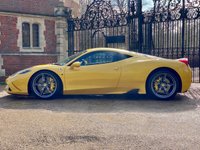 USED 2017 17 FERRARI 458 SPECIALE 4.5 2d 597 BHP TAILOR MADE/ GIALLO ORION/ VATQ/ FRONT AXLE LIFT/ CARBON ENGINE BAY/ REVERSE CAMERA