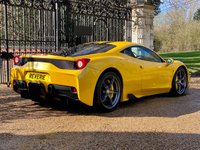 USED 2017 17 FERRARI 458 SPECIALE 4.5 2d 597 BHP TAILOR MADE/ GIALLO ORION/ VATQ/ FRONT AXLE LIFT/ CARBON ENGINE BAY/ REVERSE CAMERA