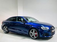 USED 2018 18 AUDI A3 2.0L S3 TFSI QUATTRO BLACK EDITION 4d 306 BHP Stunning Navarra Blue, Virtual Cockpit, 1 Owner