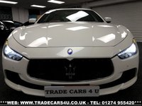 USED 2015 64 MASERATI GHIBLI RARE MASERATI GHIBLI S 3.0 V6 BITURBO AUTO 410 BHP PEARL WHITE FREE UK DELIVERY*VIDEO AVAILABLE* FINANCE ARRANGED* PART EX*HPI CLEAR