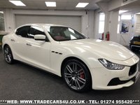 USED 2015 64 MASERATI GHIBLI RARE MASERATI GHIBLI S 3.0 V6 BITURBO AUTO 410 BHP PEARL WHITE FREE UK DELIVERY*VIDEO AVAILABLE* FINANCE ARRANGED* PART EX*HPI CLEAR