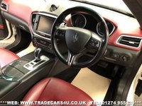 USED 2015 64 MASERATI GHIBLI RARE MASERATI GHIBLI S 3.0 V6 BITURBO AUTO 410 BHP PEARL WHITE FREE UK DELIVERY*VIDEO AVAILABLE* FINANCE ARRANGED* PART EX*HPI CLEAR
