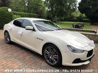 USED 2015 64 MASERATI GHIBLI RARE MASERATI GHIBLI S 3.0 V6 BITURBO AUTO 410 BHP PEARL WHITE FREE UK DELIVERY*VIDEO AVAILABLE* FINANCE ARRANGED* PART EX*HPI CLEAR