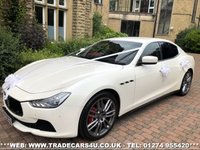 USED 2015 64 MASERATI GHIBLI RARE MASERATI GHIBLI S 3.0 V6 BITURBO AUTO 410 BHP PEARL WHITE FREE UK DELIVERY*VIDEO AVAILABLE* FINANCE ARRANGED* PART EX*HPI CLEAR