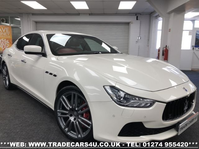 2015 64 Maserati Ghibli RARE MASERATI GHIBLI S 3.0 V6 BITURBO AUTO 410 BHP PEARL WHITE