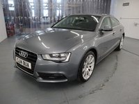 USED 2014 14 AUDI A5 2.0 SPORTBACK TDI SE TECHNIK 5d 134 BHP WITH OPTIONAL EXTRAS OF HEATED FRONT SEATS AND METALLIC FINISH ITS STANDS OUT FROM YOUR STANDARD A5.THE SPORTBACK IS A 5 DOOR SALOON WITH A HATCHBACK TAILAGTE. THE AUDI A5 HAS EXCELLENT BUILD AND RELIABILITY QUALITIES
