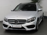 USED 2015 64 MERCEDES-BENZ C CLASS 2.1 C220 BLUETEC AMG LINE PREMIUM 5d 170 BHP &pound;30 ROAD TAX SAT NAV PAN SUNROOF LEATHER