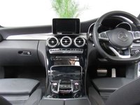 USED 2015 64 MERCEDES-BENZ C CLASS 2.1 C220 BLUETEC AMG LINE PREMIUM 5d 170 BHP &pound;30 ROAD TAX SAT NAV PAN SUNROOF LEATHER