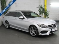 USED 2015 64 MERCEDES-BENZ C CLASS 2.1 C220 BLUETEC AMG LINE PREMIUM 5d 170 BHP &pound;30 ROAD TAX SAT NAV PAN SUNROOF LEATHER