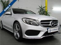 USED 2015 64 MERCEDES-BENZ C CLASS 2.1 C220 BLUETEC AMG LINE PREMIUM 5d 170 BHP &pound;30 ROAD TAX SAT NAV PAN SUNROOF LEATHER