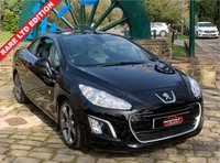 USED 2015 64 PEUGEOT 308 1.6 THP CC ROLAND GARROS NAVIGATION VERSION 2d 156 BHP RARE LIMITED EDITION- 1 OF ONLY 320 CARS - SATELLITE NAVIGATION - ONLY 39,280 MILES FROM BRAND NEW - METALLIC BLACK / WHITE LEATHER