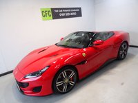 USED 2018 18 FERRARI PORTOFINO 3.9 BCA 2d 592 BHP THIS INCREDIBLE CONVERTIBLE GRAND TOURER SPORTS CAR COMES IN IMMACULATE ROSSO RED WITH NERO ELECTRICALLY RETRACTIBLE HARD TOP, THE BEAUTIFUL 3.9L TWIN TURBO ITALIAN V8 UNDER THE HOOD PRODUCES AN PHENOMENAL 592 BHP SLINGSHOTING YOU FROM 0-60 IN A STAGGERING 3.5 SECONDS AND WITH A TOP SPEED OF 199MPH YOU REALLY WILL FEEL THE WIND IN YOUR HAIR, THE HANDCRAFTED BLACK ITALIAN LEATHER INTERIOR WITH COLOUR MATCHED ROSSO STITCHING WILL GET YOU THERE IN COMFORT AND STYLE. THE CAR COMES WITH ALL THE MODER