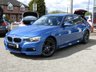 USED 2014 14 BMW 3 SERIES 320D M SPORT Finished in ESTORIL BLUE with contrasting FULL LEATHER trim. This BMW is practical, economical and pretty good fun to drive. It packs a punch and with features that include &pound;30 Road Tax, SAT NAV, FULL LEATHER Seats, B/TOOTH, 18" Alloys, Cruise Control, PARK SENSORS it's a must have prestige family saloon. Comes Serviced and with 12 Months MOT.