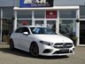 USED 2019 69 MERCEDES A-CLASS A 180 D AMG LINE EXECUTIVE A Finished in POLAR WHITE with contrasting FULL LEATHER ALCANTARA Trim. This New Shape A class certainly looks smart, with its slim lights and smooth body panels. There's plenty of room in the front and the back which will suit the average family. Features include Virtual Dash, Full leather alacntara, Alloys, Sat Nav, Reversing Camera, DAB, B/Tooth and much more. Mercedes Dealer Serviced at 9694 miles on 4/9/2020.