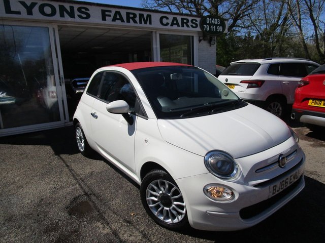 2016 66 Fiat 500c 1.2 CONVERTIBLE POP STAR 3d 69 BHP