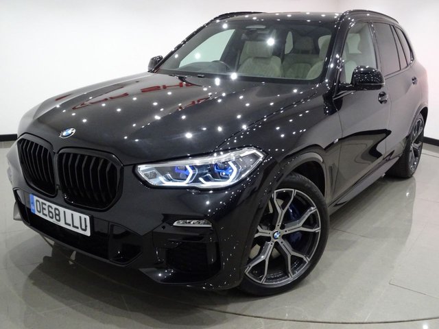 2018 68 BMW X5 3.0 XDRIVE30D ( 265 BHP) M SPORT AUTO (S/S) + 7 SEATS + NAV + SKY LOUNGE PANORAMIC ROOF + L.E.D.S + HARMAN KARDON..E/H/M COMFORT INDIVIDUAL MERINO LEATHERS