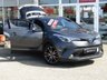 USED 2018 68 TOYOTA CHR 1.8 EXCEL 5d 122 BHP Finished in DECUMA GREY METALLIC with contrasting FULL BLACK HEATED LEATHER Trim. Stepping into this C-HR cabin is like climbing into a car from the future. It is stylish, practical and with its hybrid engine makes it cheap to run. Features include, Balance of Toyota 5 year Warranty, Sat Nav, Rear View Camera, Auto Parking, Full Heated leather, DAB and much more. Toyota Dealer serviced at 34538 miles.