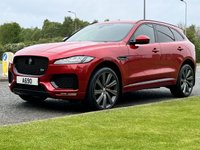 USED 2017 17 JAGUAR F-PACE 3.0 V6 S AWD 5d 296 BHP 4WD AUTO Black Pack Black/Red Leather