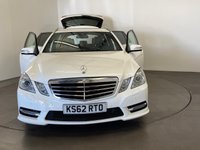 USED 2013 62 MERCEDES-BENZ E 350 3.0 E350 CDI BLUEEFFICIENCY S/S SPORT 5d 265 BHP Extremely well cared for and maintained through Mercedes-Benz network, hosting factory options to a all ready impressive specification, Polar gloss white exterior , Full black designo leather piped in white, privacy glass,  E350 CDI 265 BHP