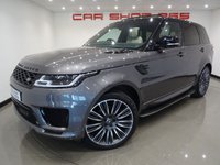 USED 2018 18 LAND ROVER RANGE ROVER SPORT 3.0 SDV6 (306 BHP) AUTOBIOGRAPHY DYNAMIC AUTO 4X4 + NAV + PAN ROOF + STEALTH PACK + E/M/HEATED LEATHERS + LEDS + SURROUND CAMERAS + CRUISE + TINTS + STEPS + E/BOOT PAN ROOF+22 S+LEDS+R/CAM+2 TONE LEATHERS+NAV+CRUISE